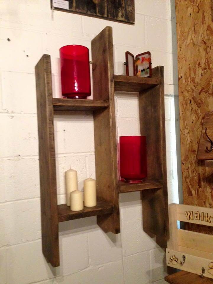 pallet wall mounted shelf