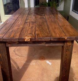 repurposed wooden pallet dining table