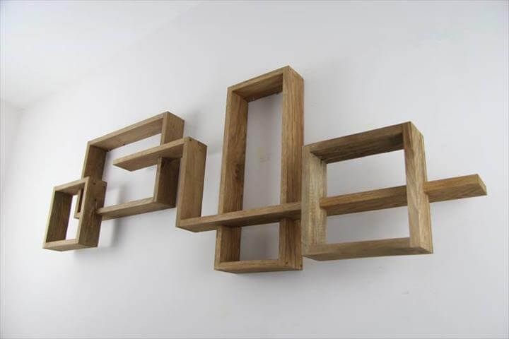 Wooden pallet shelf unit