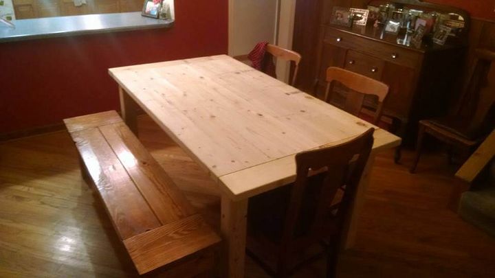 Recycled pallet dining set