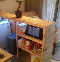 low-cost custom pallet kitchen counter