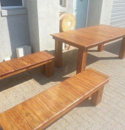 handmade wooden pallet dining set
