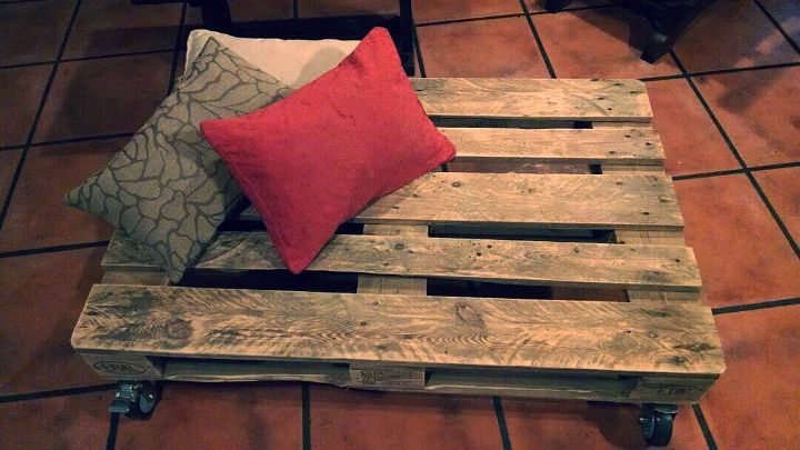handcrafted wooden pallet coffee table