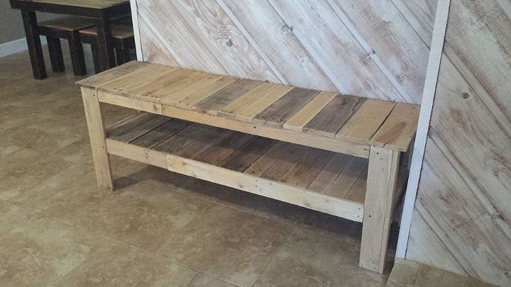 Wooden pallet console table