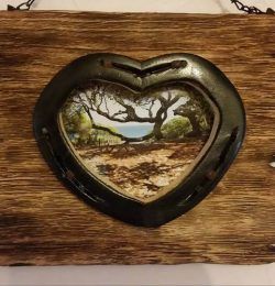 rustic wooden pallet heart wall frame