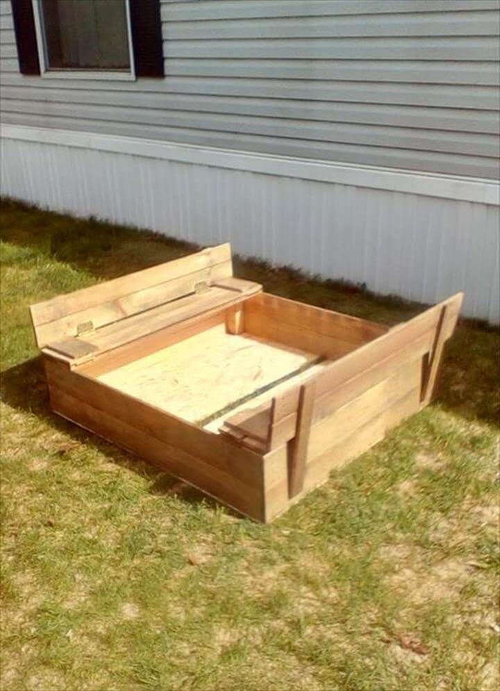 custom wooden pallet sandbox