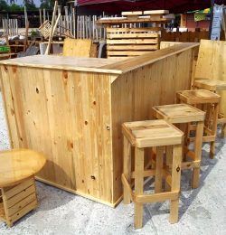 recycled wooden pallet outdoor bar furniture