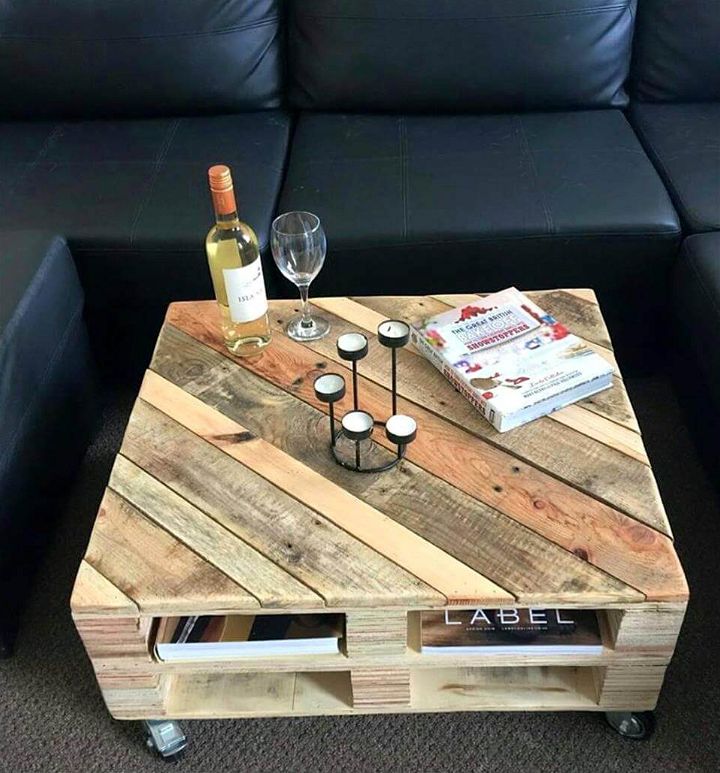 pallet made coffee table