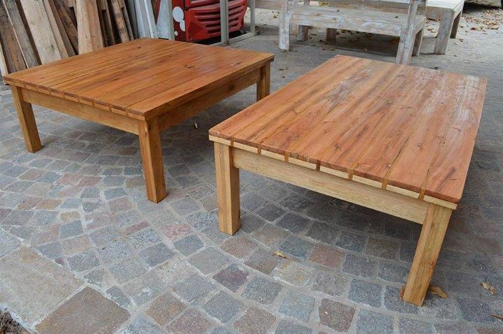DIY pallet square coffee tables