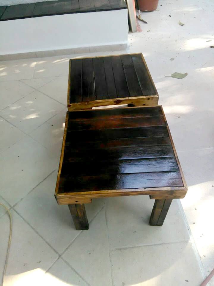 handcrafted pallet mini table set