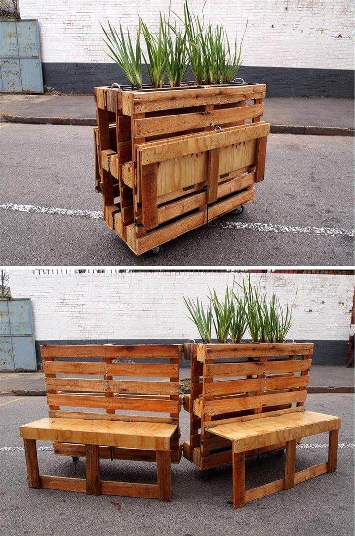 diy pallet planter and potting table