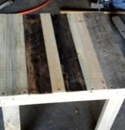 handcrafted wooden pallet mini table