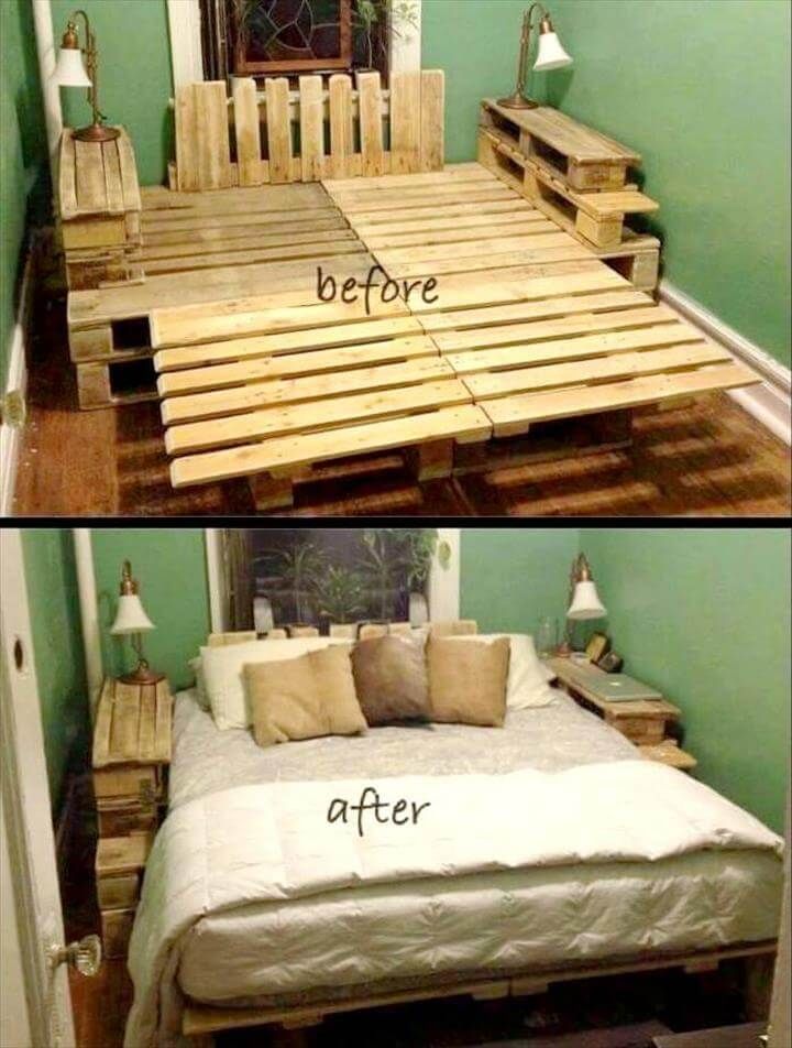 pallet fully featured platform bed