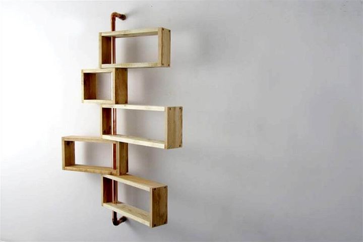 Wooden pallet shelf unit