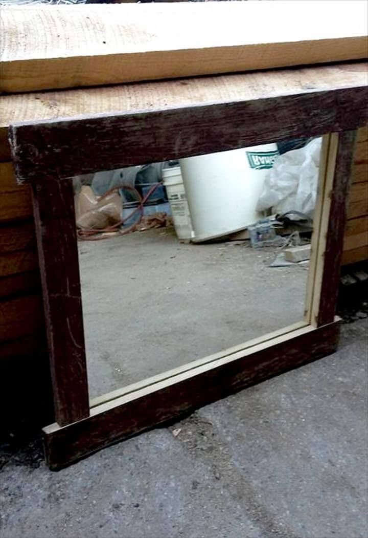 upcycled barnwood mirror