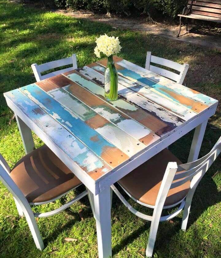 diy pallet dining set for outdoors