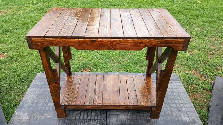 handmade wooden pallet sleek table