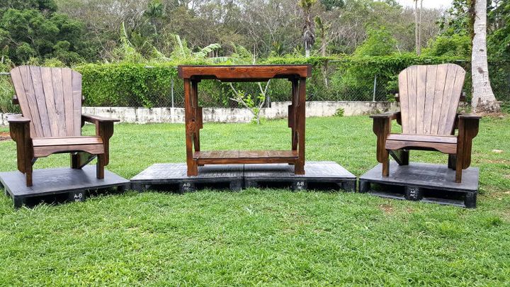 handcrafted wooden pallet table