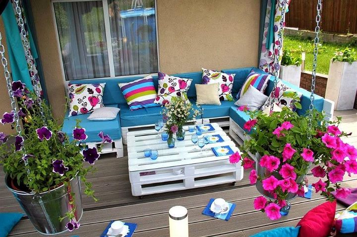 modern style deck seating