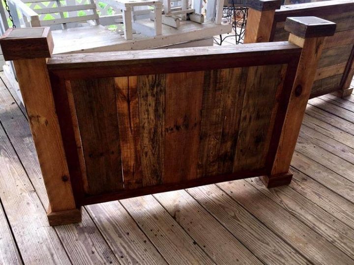 Rustic Pallet Headboard and Footboard Sets