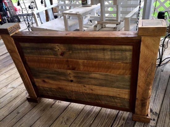 Rustic Pallet Headboard and Footboard Sets