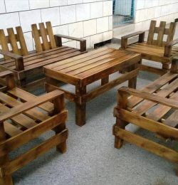 handcrafted pallet patio sitting set