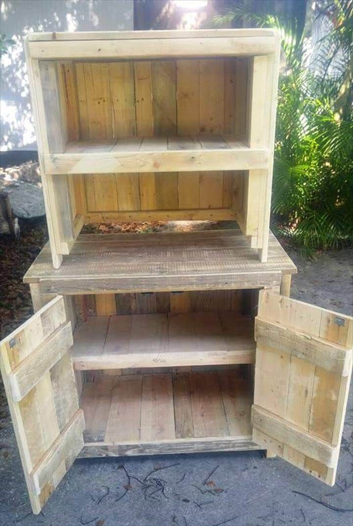 wooden pallet mini cabinets