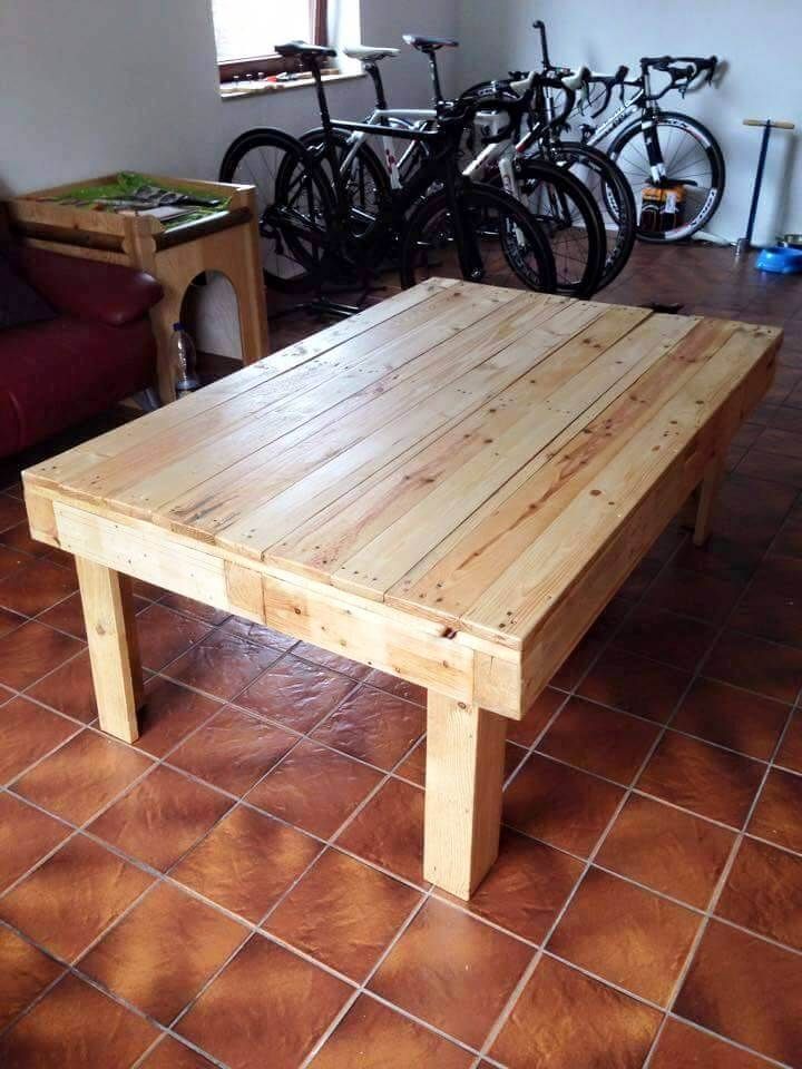 reclaimed pallet low coffee table