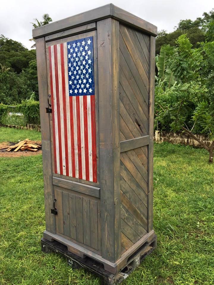 awesome country flag pallet cabinet
