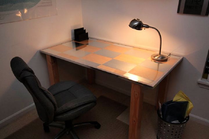 Birch & Aluminum Desk Idea