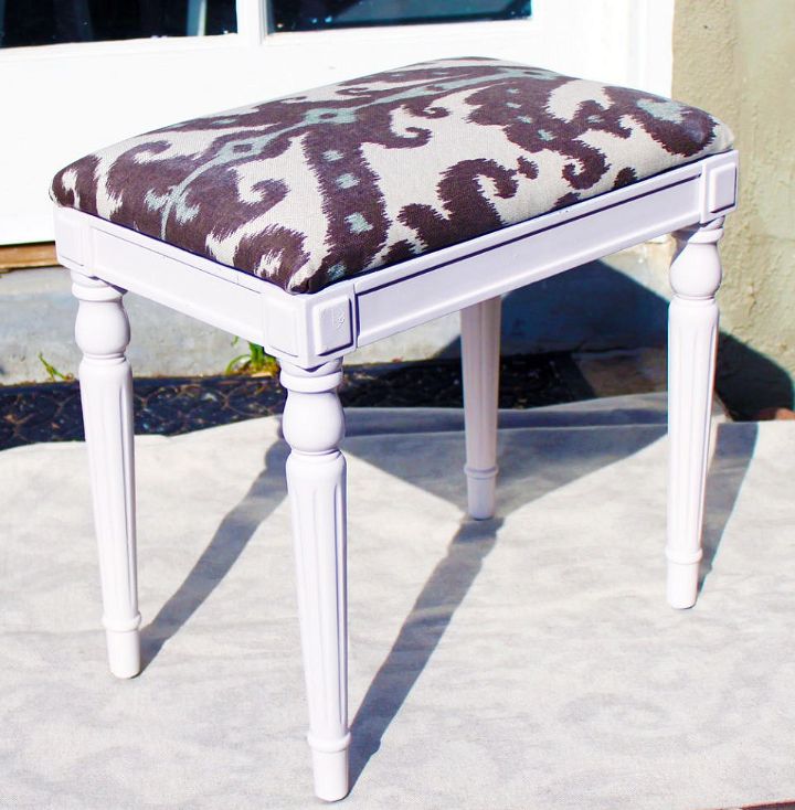 DIY Ikat Footstool