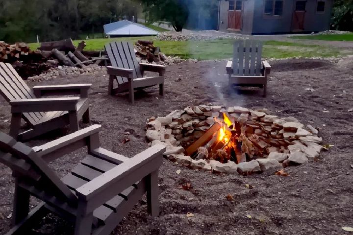 DIY In-ground Stacked Stone Fire Pit