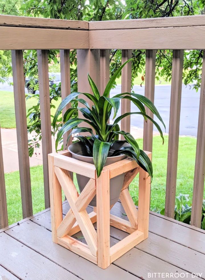 Wood Plant Stand For Deck