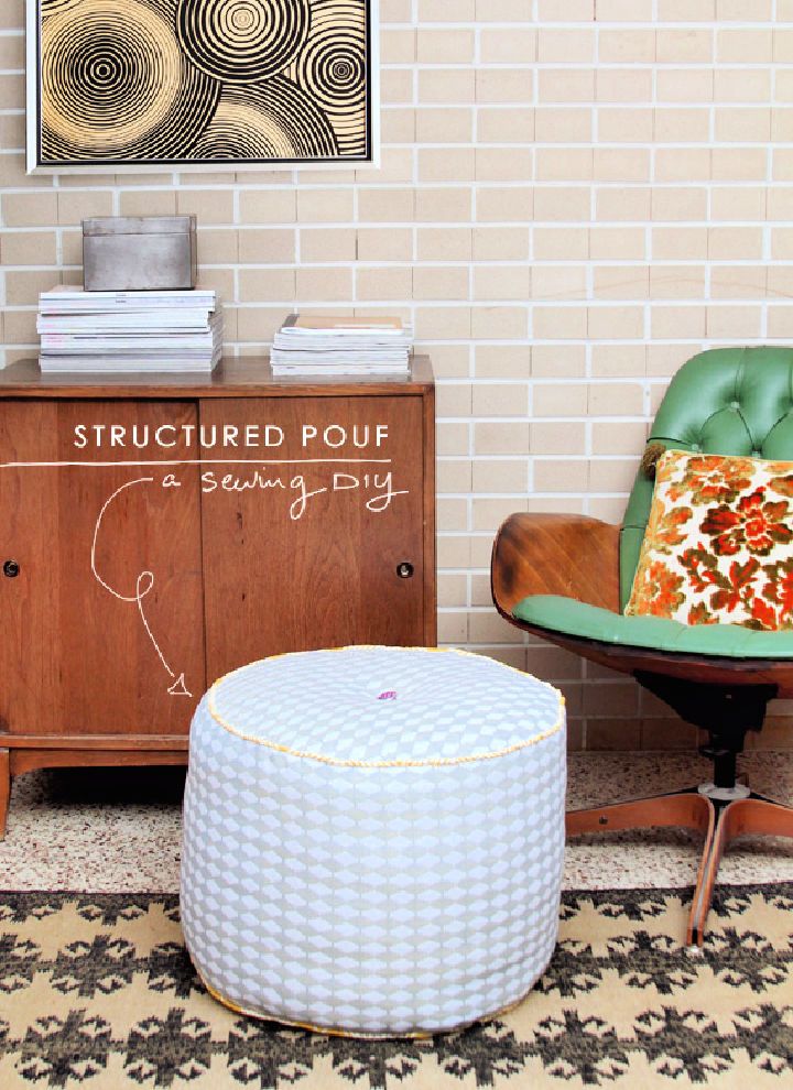 Structured Pouf DIY 