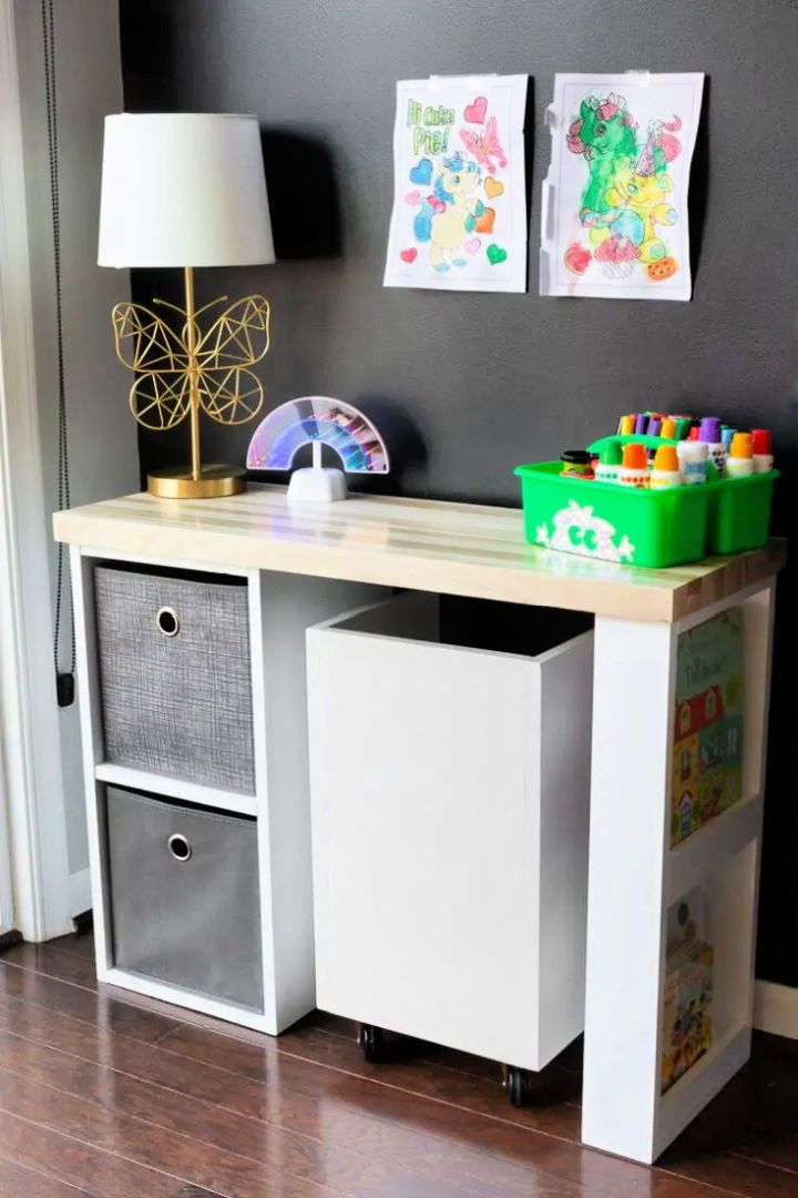 How To Build a Simple Kids Desk With Storage