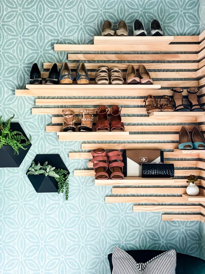 Slat Wall Shoe Rack DIY