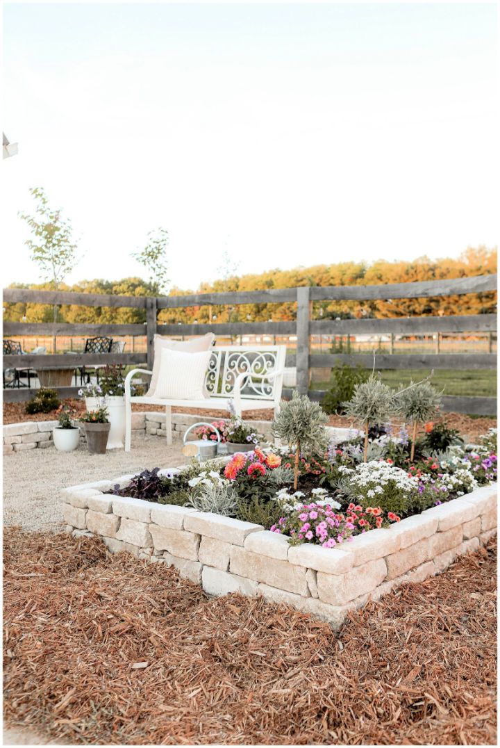 Stone Raised Garden Bed 