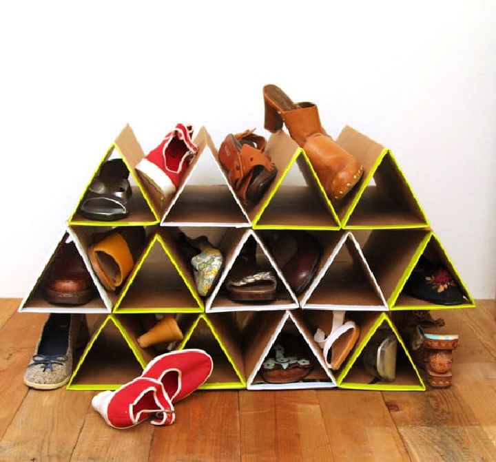 Super Space Saving Shoe Rack From Cardboard