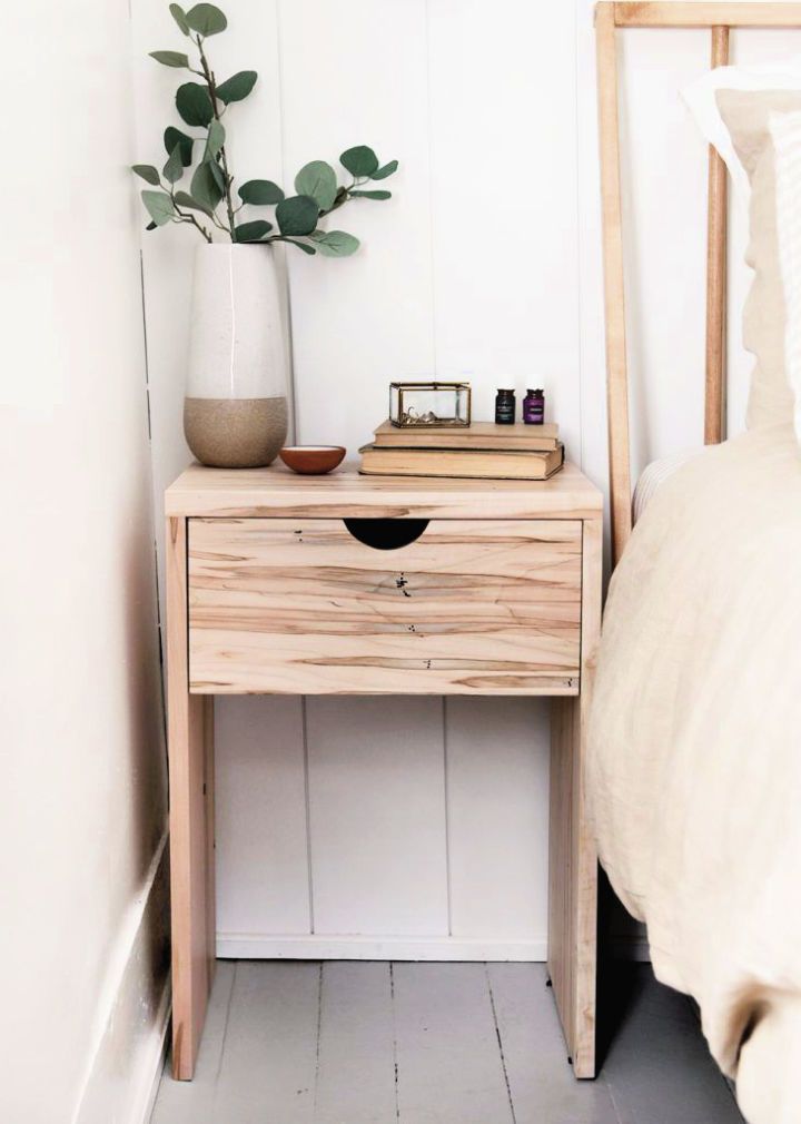 Wood Nightstand With Drawer Plan
