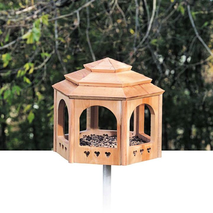 DIY Gazebo-Style Wooden Bird Feeder 