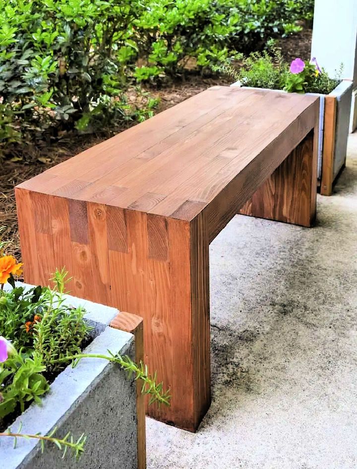 Modern DIY Outdoor Bench