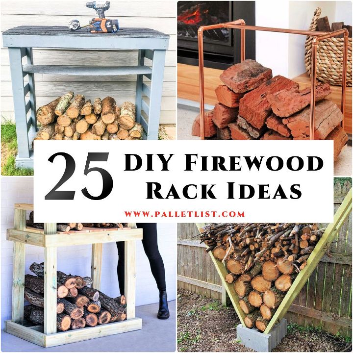 25 Homemade DIY Firewood Rack Plans for Storage