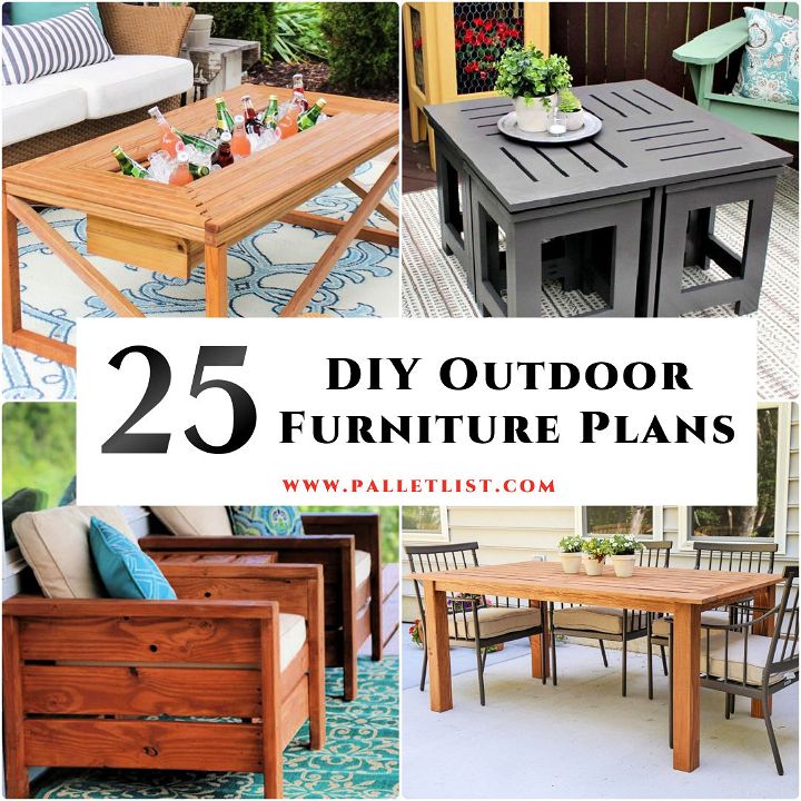 25 DIY Outdoor Furniture Plans25 DIY Patio Furniture Plans - Outdoor Furniture Plans Free