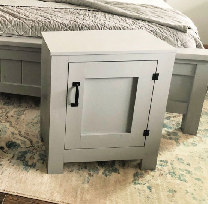 Cabinet Style Farmhouse Nightstand Plan