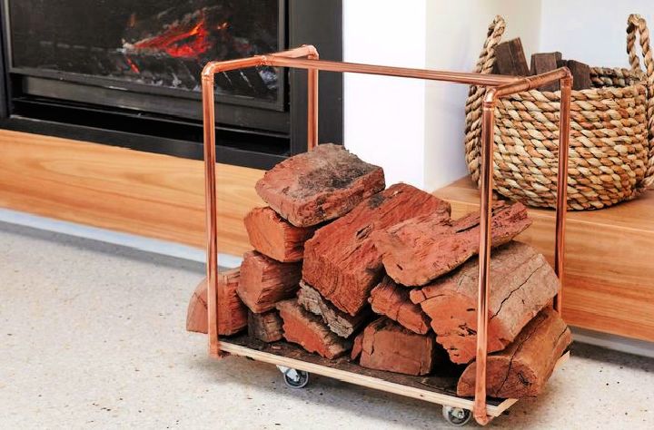DIY Copper Firewood Rack