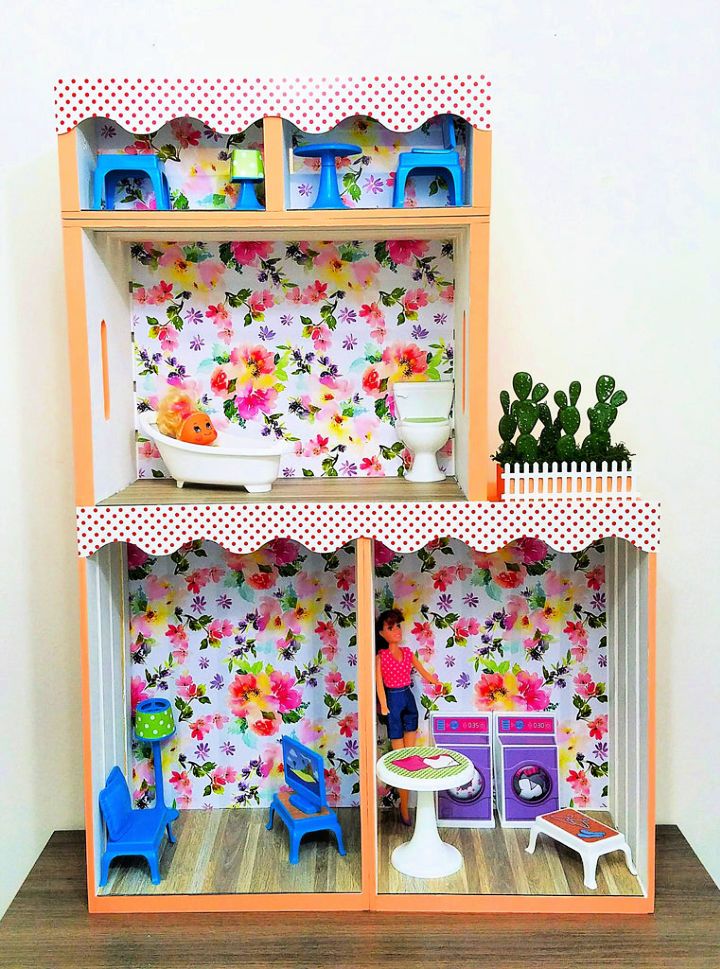 Wooden Crate Dollhouse 