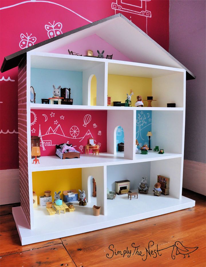 Free cardboard dollhouse clearance plans