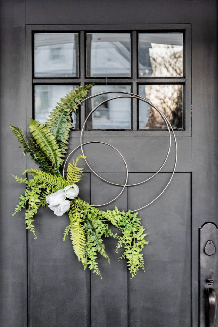 DIY Spring Hoop Door Wreath