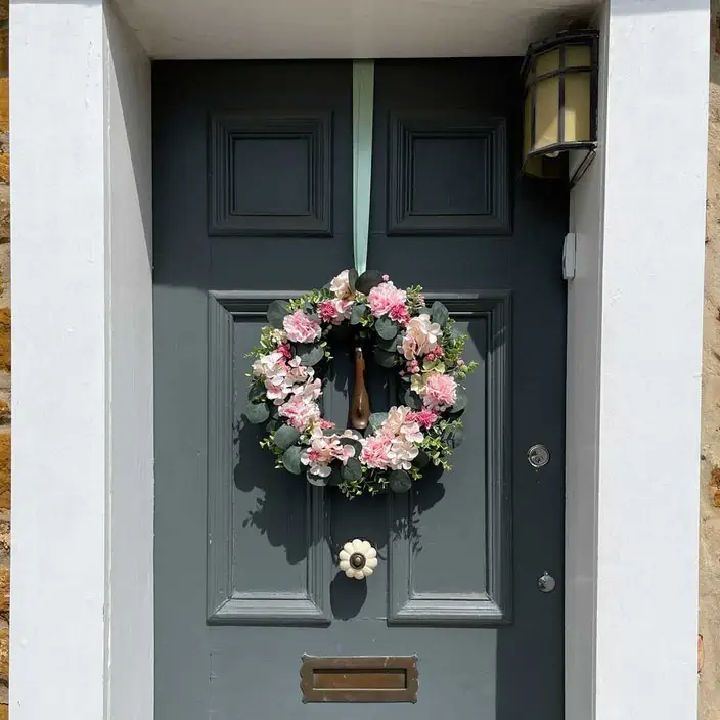 Faux Flower DIY Summer Door Wreath
