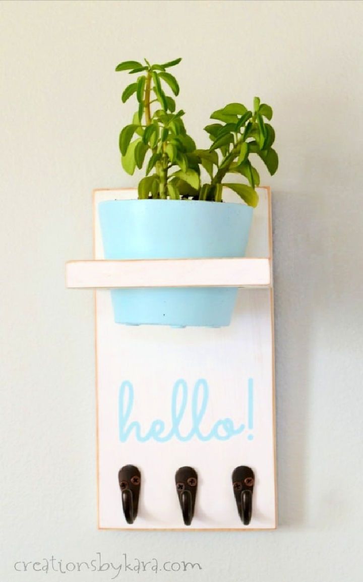 Key Holder with Plant Shelf